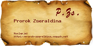 Prorok Zseraldina névjegykártya
